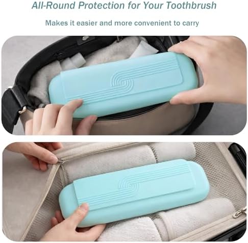 Silicone Toothbrush Travel Case, Extra Large Toothbrush Case for Traveling