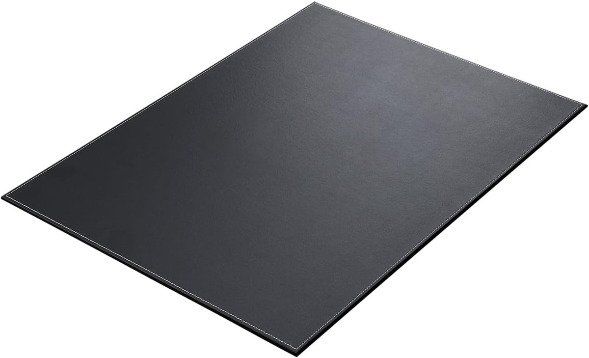 KINGFOM Desk Pad & Mat 24" x 18" Protector Large Mouse Pad PU Leather for Desktops and Laptops (Black)