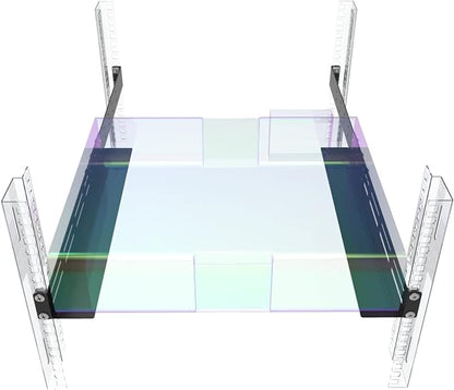 QiaoYoubang 1U Universal Rack Mount Rails- 4-Post Server Rack Shelf Rail 16-29