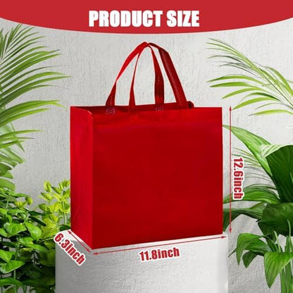50pcs Reusable Grocery Bags with Handles Non Woven Shopping Tote Bags Bulk