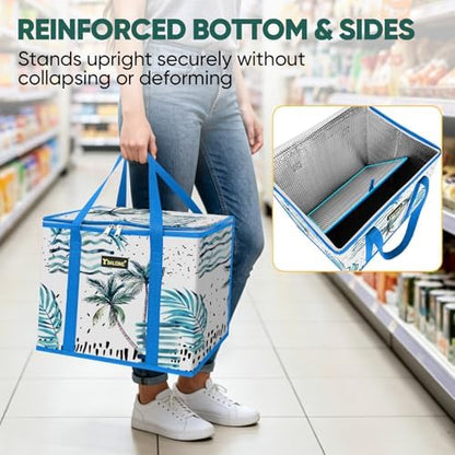 BALEINE 1PK Insulated Reusable Grocery Bag, Heavy Duty Shopping Tote