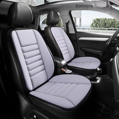 Generic Car Seat Cushion with Lumber Support Pillow- Used Memory Foam Design to Relief Pain and Enhanced Comfort for Automotive Seat Driver, Ergonomic Lumbar Comfort for Long Sitting, Light Grey