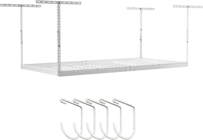 SafeRacks 4 ft x 8 ft Overhead Storage Rack Adjustable 24 in - 45in Height