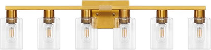 6 Light Bathroom Light Fixtures, Large Gold Bathroom Vanity Light