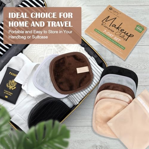 Orighty Makeup Remover Cloths 7-Day Set, Makeup Remover Pads