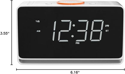 iTOMA Alarm Clock Radio, 1.4" White LED Display Clock