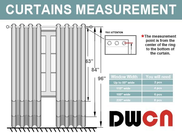 DWCN Room Darkening Blackout Curtains