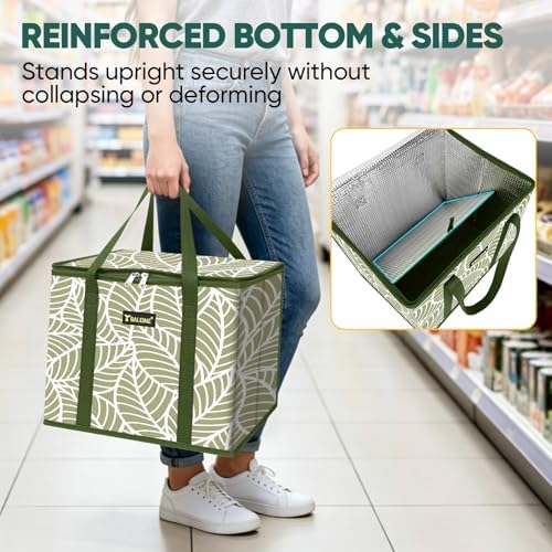 BALEINE 1PK Insulated Reusable Grocery Bag, Heavy Duty Shopping Tote