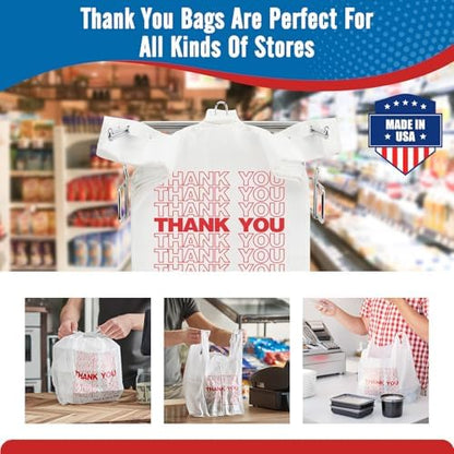 Fuxury 84000 (84K) Count Thank You Plastic Shopping Bags with Handles