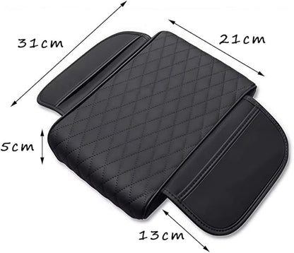 Car Armrest Cushion for Mazda CX-30 2019–2025 2026 DM,Multifunctional Car Armrest Heightening Pad,Car Center Console Cover,Waterproof Nappa Leather Arm Rest Protector,Black