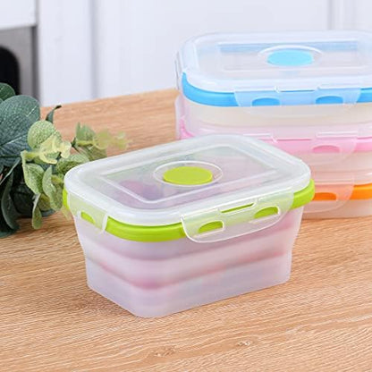 ECOBERI Collapsible Food Storage Containers with Lids, 8 Piece, 12 oz