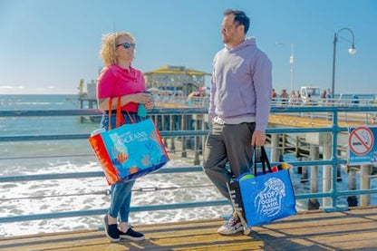 Earthwise Reusable Grocery Bags – Foldable & Water‑Resistant OceanWise® Shopping Bags, Gift Totes, Durable Multi‑Use Eco Bags (5 Pack)