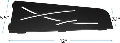 FerdY 2-Pack 12" Matte Black Recessed Corner Shower Shelf, for Tiled Bathroom Walls, 304 Stainless Steel Floating Shelf, Shower Caddy Storage Shelves, No Drilling Required, Trapezoidal