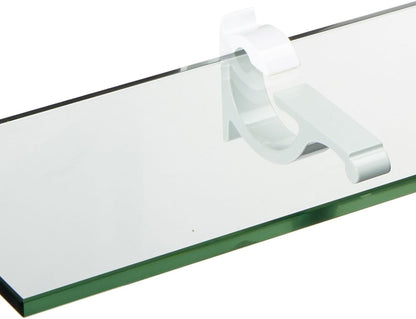 Spancraft Glass M-10x18-White Monarch Glass Shelf, White, 10" x 18"