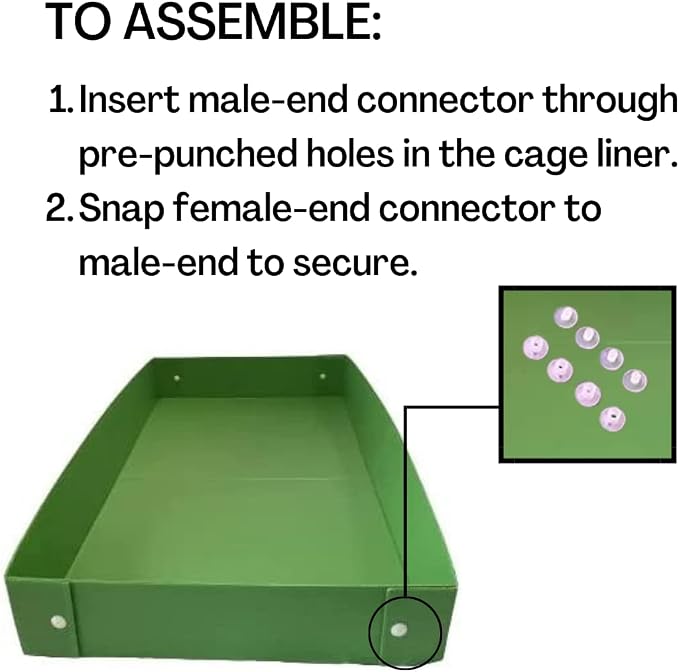 Midlee Guinea Pig Cage Plastic Liner - Green (41" x 24")