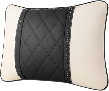 Car Pillow, Car Headrest Lumbar Pillow Seat Rest Cushion Compatible For Mercedes Benz Maybach S-Class Rest Support Pillows Accessories(Beige brown)