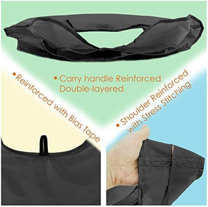 BeeGreen 10 Pack Black Reusable Grocery Bags with Storage Pouch Reusable Shopping Bags Bulk with Elastic Band 50LBS X-Large-Foldable-Washable-Heavy Duty-Waterproof Grocery Tote Bags