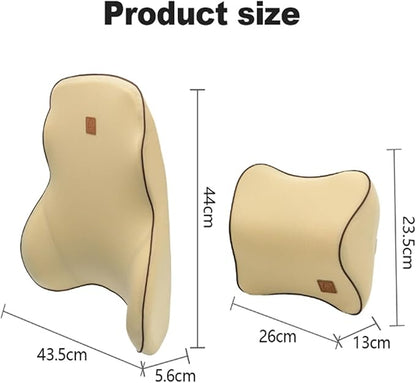 Car Driver Pillow Lumbar Support Back Cushion Fit for Seat Neck Pillow Washable Pillow Cushion(1pcs red Neck)