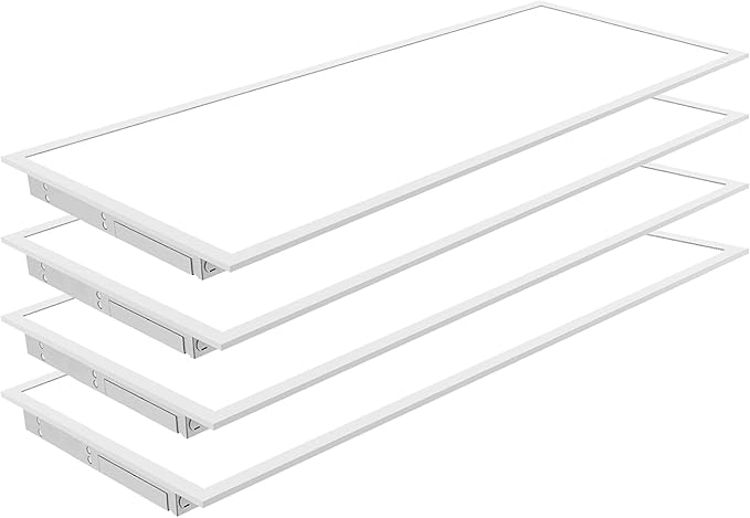 NUWATT 4 Pack 1x4 LED Panel for Drop-in Ceiling, 3000K Warm White, Super Bright