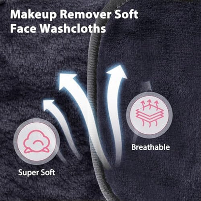 Makeup Remover Cloths Face Pads Reusable Microfiber Facial Cleansing Cloths