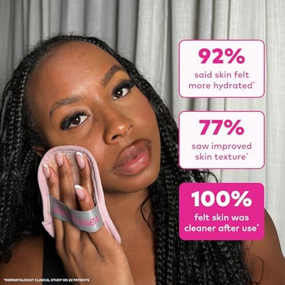 The Original MakeUp Eraser 7-Day Set, Erase All Makeup With Just Water, Including Waterproof Mascara, Eyeliner, Foundation, Lipstick, Sunscreen, and More! Silver Infused, 7ct.