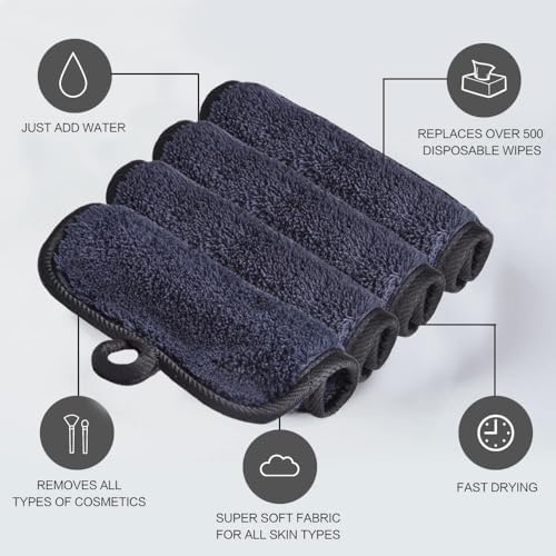 Makeup Remover Cloths Face Pads Reusable Microfiber Facial Cleansing Cloths