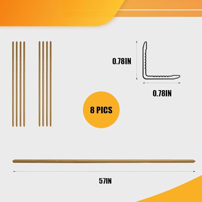 OUZUGIE 8-Pack 57 Inches, WPC Slat Wall Panel Trim, Corner Guard