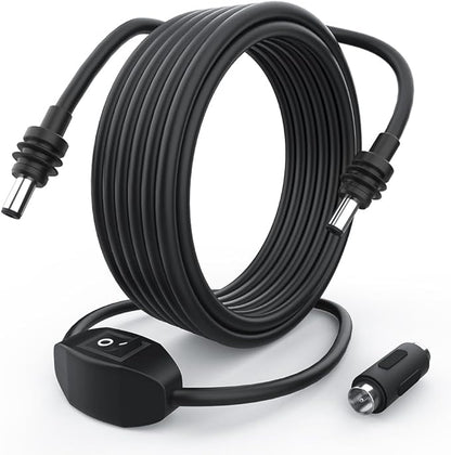 XTAR 10FT DC5521 Power Cable for Starlink Mini with Coupler - Shorter & Portable Alternative to 15M Cable, Dual Male & Female Connectors for RV Outdoor Camping Use(1*Cable+1*Connector)