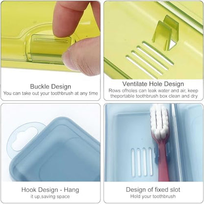 2 Packs Toothbrush Travel Case, Breathable Toothbrush Travel Holders