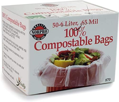 Norpro 100% Compostable Bags, 50 Count (870) , Grey