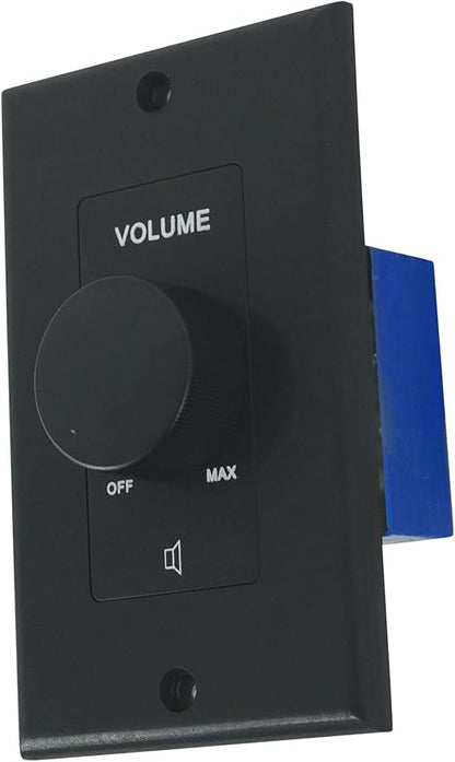 Rockville VOL70200 Black 200W 70V Volume Control Zone Controller, Single Gang