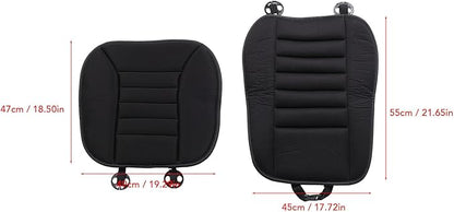 Ejoyous Car Seat Cushion with Back Support Pillow, Memory Foam Driving Seat Cushion and Lumbar Pillow for SUV Trucks Office Chair (Black)