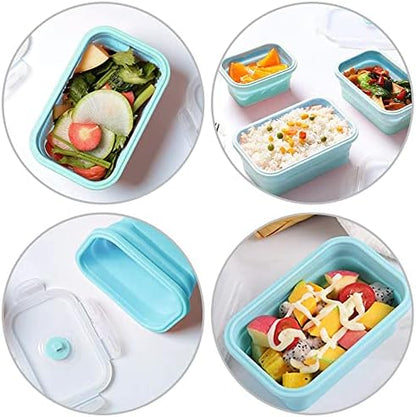Alimat PluS 3 Pack 27oz Silicone Collapsible Storage Containers, Blue