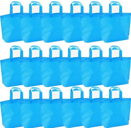 36-Pack Tote Bags Multipurpose Reusable Grocery Bag (Baby blue Colors 36 Pack)