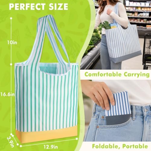 TOGETRUE Reusable Grocery Bags, Foldable Shopping Bag, Bulk Packable Tote