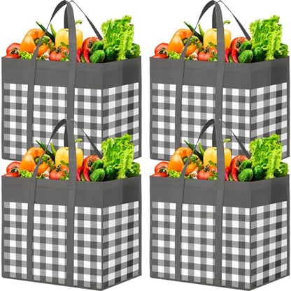 WOWBOX Reusable Grocery Bags, Foldable Reusable Shopping Tote Bags