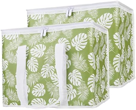 Bodaon 1-Pack Insulated Reusable Grocery Shopping Bags, X-Large Picnic Cooler Bag with Top Cold, Green-Leaf