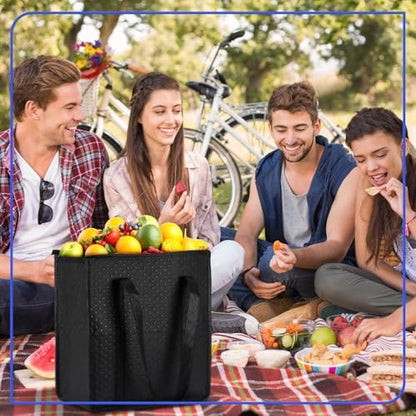 Paterr 4 Pcs Insulated Grocery Bags Reusable, with Zipper