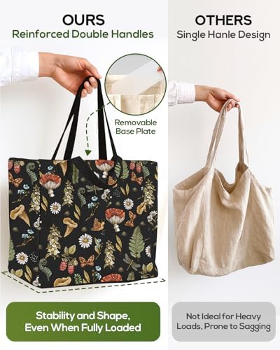 Miss Adola Cute Extra Large Canvas Grocery Tote Bag