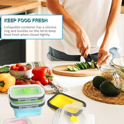 Small Collapsible Silicone Food Storage Container(12 Oz) 4 Pack