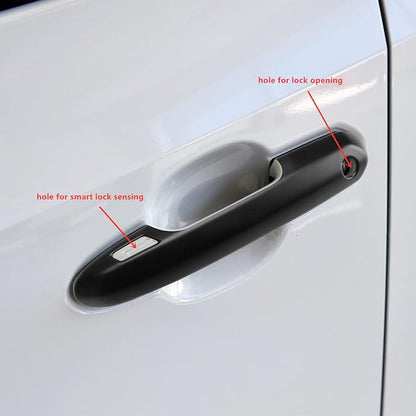 Exterior Door Handle Covers Compatible for 2019-2022 2023 2024 2025 Toyota Rav4 Accessories for Highlander 2024 2023 2022-2020 Handle Protectors with 4 Holes for Auto Sensors (Matte Black)