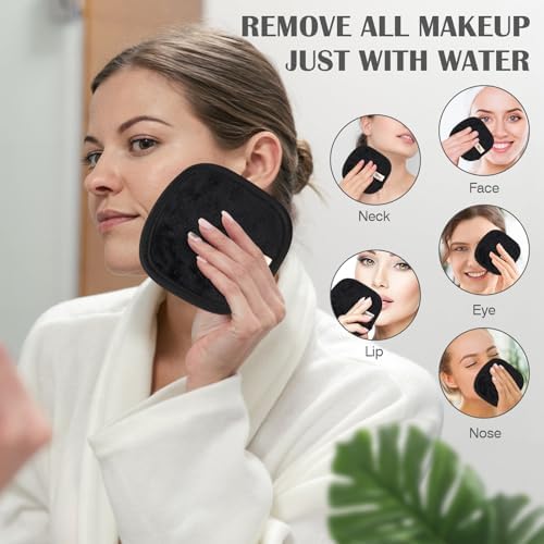 Orighty Makeup Remover Cloths 7-Day Set, Black Makeup Remover Pads