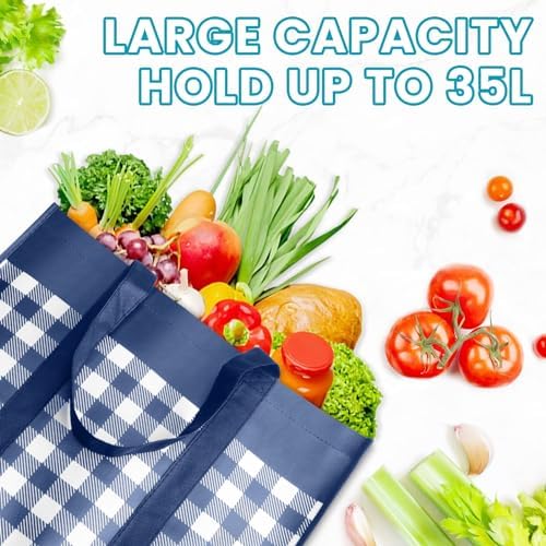WOWBOX Reusable Grocery Bags, Foldable Reusable Shopping Tote Bags