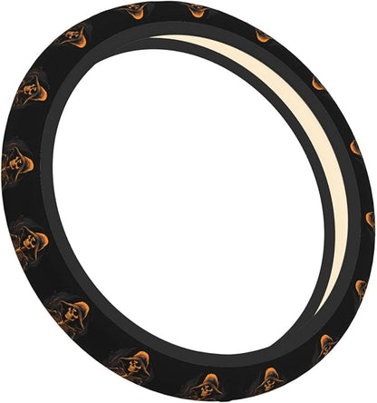 Funny Skeleton Skull Pumpkin Steering Wheel Cover Men, Comfortable Elastic Steering Car Wheel Cover Fit 15 inches Universal Accessories Suvs Trucks Decor