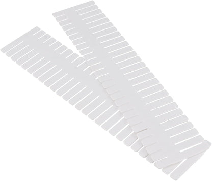 72 Pieces DIY Plastic Grid Drawer Organizer, 12.6 Inch Plastic Grid Drawer Dividers, Plastic Adjustable Drawer Dividers Organizer for Sock, Underwear, Scarf, White