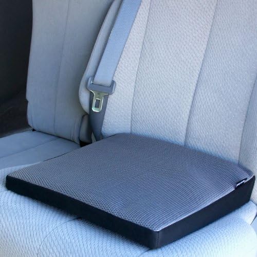 Yupbizauto Breathable Ergonomic Wedge Car Seat Cushion & Office Chair Support Comfortable Pressure-Relief Pad for Back & Tailbone Pain Ideal for Long Sitting, Posture Corrector Mesh Grey Firm