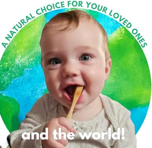 Gaia Guy Natural Bristle Bamboo Toothbrush Family Pack (NO Nylon - Boar Hair ONLY) - Totally Compostable & Biodegradable Boar Bristle and Bamboo Toothbrushes - Zero Waste - 4 Kids and 4 Adults