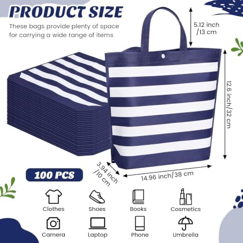 Paterr 100 Pcs Reusable Shopping Bags Bulk