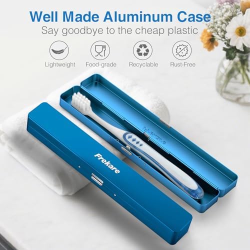 Toothbrush Travel Case Aluminum, Manual Tooth Brush Holder for Traveling