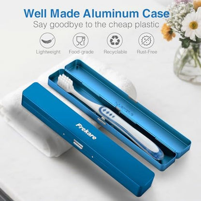 Toothbrush Travel Case Aluminum, Manual Tooth Brush Holder for Traveling